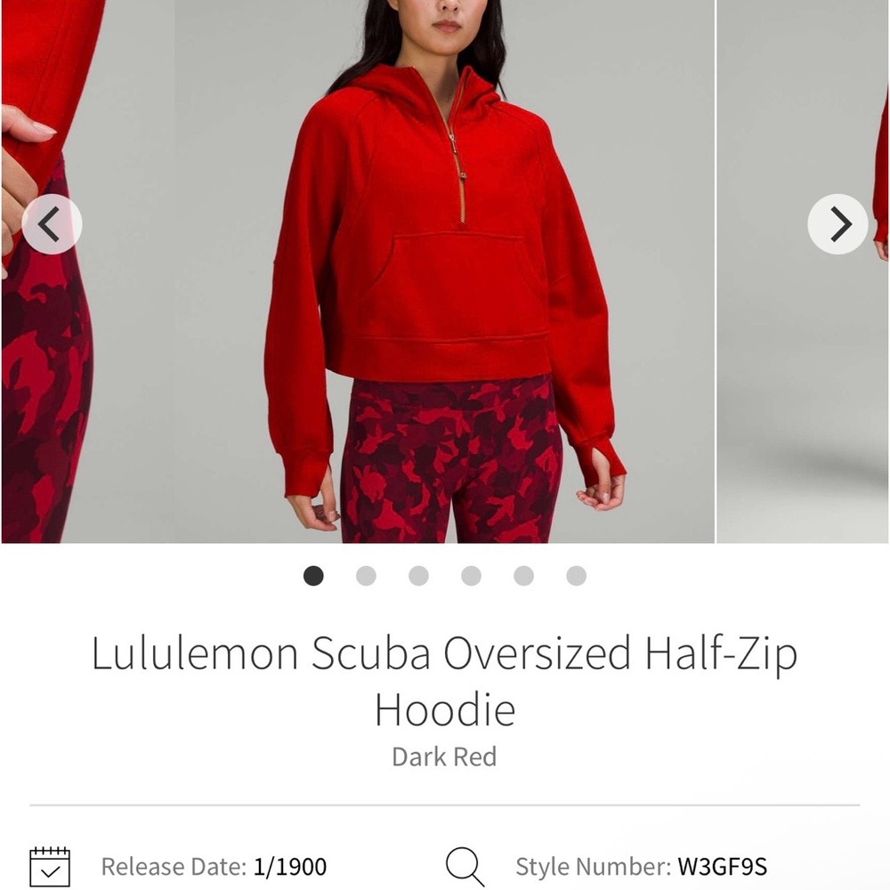 lululemon athletica Crimson Half-Zip Hoodie